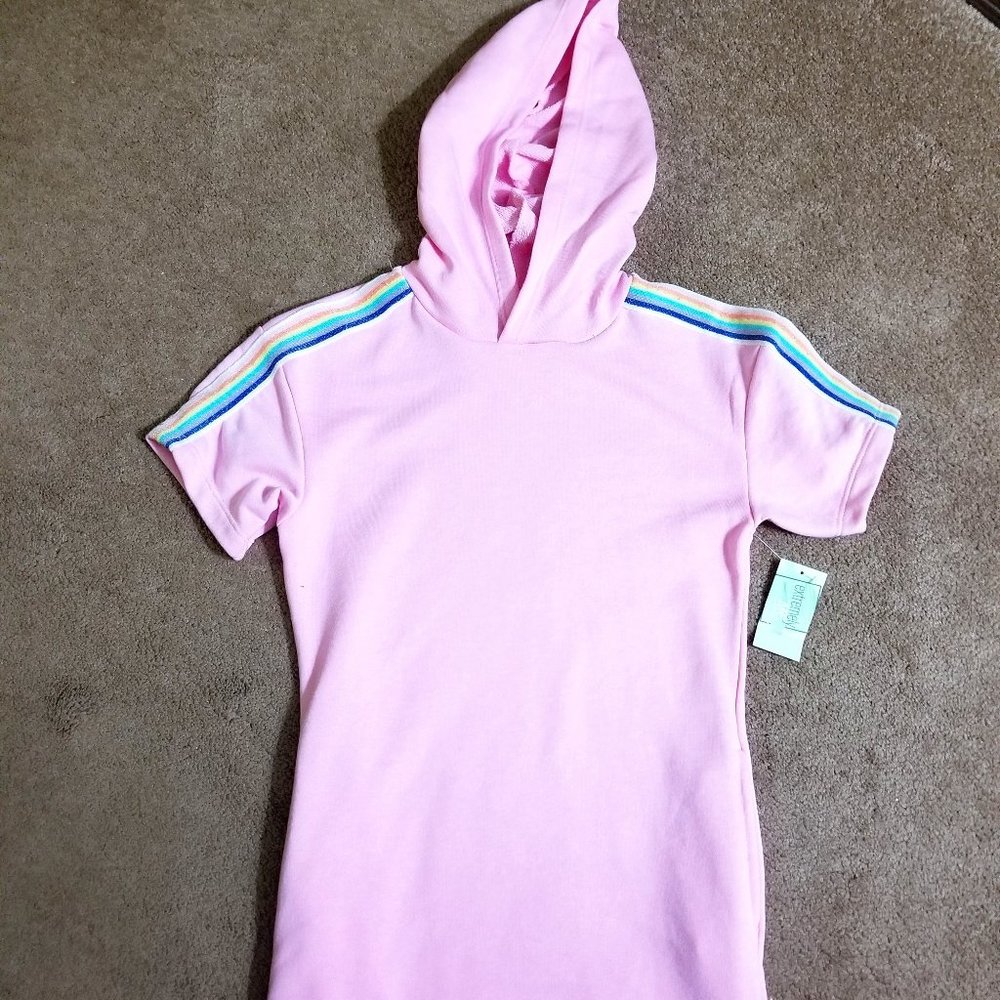 New! Pink Hoodie Active Dress